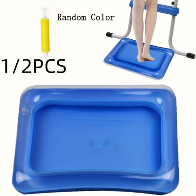 1/2 piezas, baño de pies inflable cuadrado, baño de pies portátil, escalera de entrada al piscina, kit de limpieza de piscina y pedicura