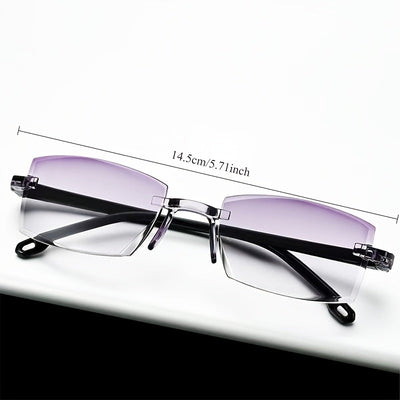 Gafas Anti-Luz Azul de Moda, Gafas Sin Marco Modernas para Computadora, Modelo Único para Hombres y Mujeres con Visión Clara