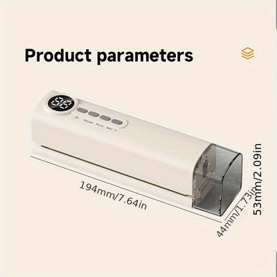 Selladora al vacío automática inalámbrica para uso doméstico. Integra bombeo y sellado, adecuada para todo tipo de alimentos, ofrece conservación eficiente de los alimentos en casa