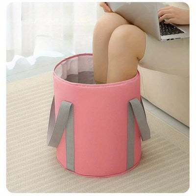 1 pieza, baño de pies portátil plegable para el hogar, bolsa de spa de pies, lavabo de exteriores, adecuado para la relajación, la pesca, el camping y el spa familiar - No requiere energía, spa de pies de viaje | Baño de pies aislado