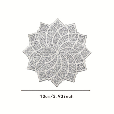 6pcs, Posavasos de Hoja del Árbol de la Riqueza, Tapete Aislante para Decoración de Mesa de Comedor en Casa