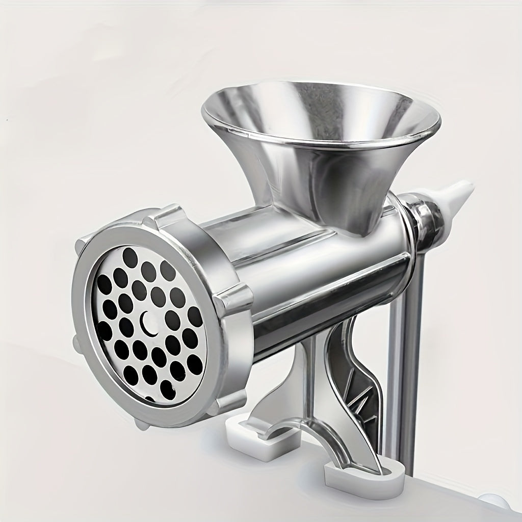 Molino de carne manual PMMJ, procesador de alimentos con manivela de acero inoxidable y sujeción de escritorio, herramienta multifuncional para la cocina para moler carne, verduras y embutidos, no requiere electricidad ni batería, herramienta para hacer