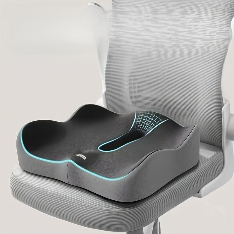 1-Pack Cojín Ergonómico de Espuma con Memoria y Diseño Transpirable, Poliéster Suave Elástico para Sillas de Ruedas, Asientos de Auto & Oficina - Colores Mixtos (Verde/), Almohadilla para Asiento, Confort en Vehículos, Forma Contorneada Ergonómica, Mater