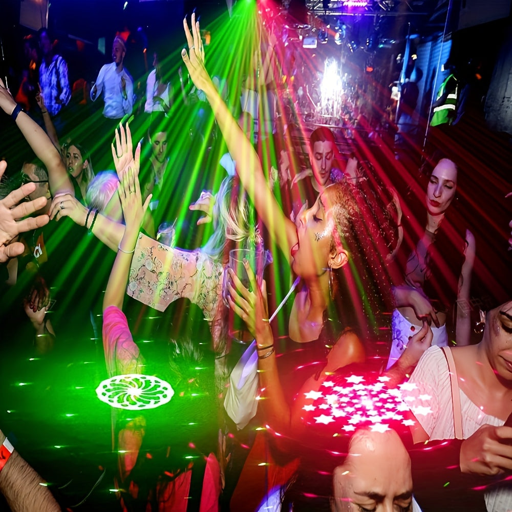 [Luces DJ con voz] Luces DJ con control de voz, iluminación para escenarios pequeños, láser cilíndrico pequeño, ideal para fiestas de cumpleaños, regalos, bandas y estudios de baile