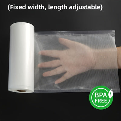 Fundas de Sellado al Vacío, 1 Rollo, Longitud de 5.0 metros, Disponibles en 7 Tamaños, Libres de BPA, Resistentes al Desgarro, Adecuadas para Almacenamiento de Alimentos y Cocina Sous Vide, Esenciales para la Cocina del Hogar