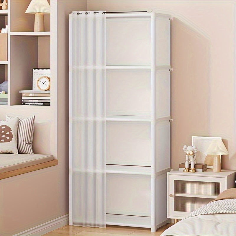 Armario de almacenamiento minimalista multifuncional de cinco niveles, fácil de instalar, estantería antipolvo, ideal para oficinas, aulas, salas, dormitorios y residencias T6165-10