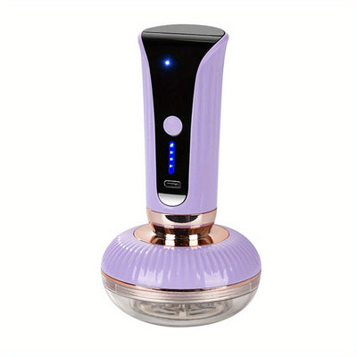 Eliminador de Pelusa y Afeitadora de Tela Recargable USB MIGUAN - Morado y Dorado Rosa, Despelusador de Suéteres con Pantalla Digital, Eliminación Eficiente de Pelusa para Ropa y Muebles, Eliminador de Pelusa para Ropa