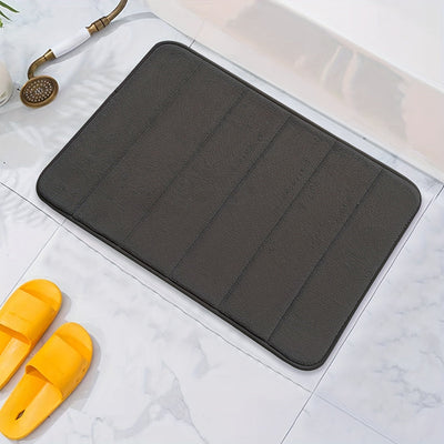 1 Pieza, Alfombra De Espuma Viscoelástica Para Baño, Antideslizante, Gruesa Y Suave, Absorbe El Agua Y Es De Secado Rápido, Lavable A Máquina, Para La Ducha, Alfombra De Entrada De Dormitorio, De Sala De Estar, Decoración De Habitaciones, Accesorios De B