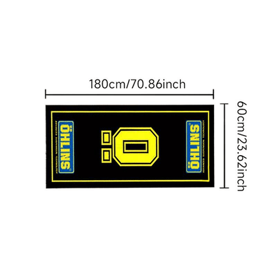 Tapete de estacionamiento de motocicleta de terciopelo de 850g - 6mm de grosor, tapete de poliéster antideslizante con diseño reflectante para decoración navideña, ideal para dormitorios y estanterías de exhibición, tapete de decoración navideña | Diseño
