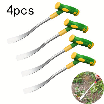 3pcs/4pcs Pala Multifuncional para Exteriores | Acero Inoxidable Reforzado, Ideal para Cavar, Deshierbar y Trasplantar Ajos y Verduras con Mango Bicolor, Herramienta de Jardín Portátil