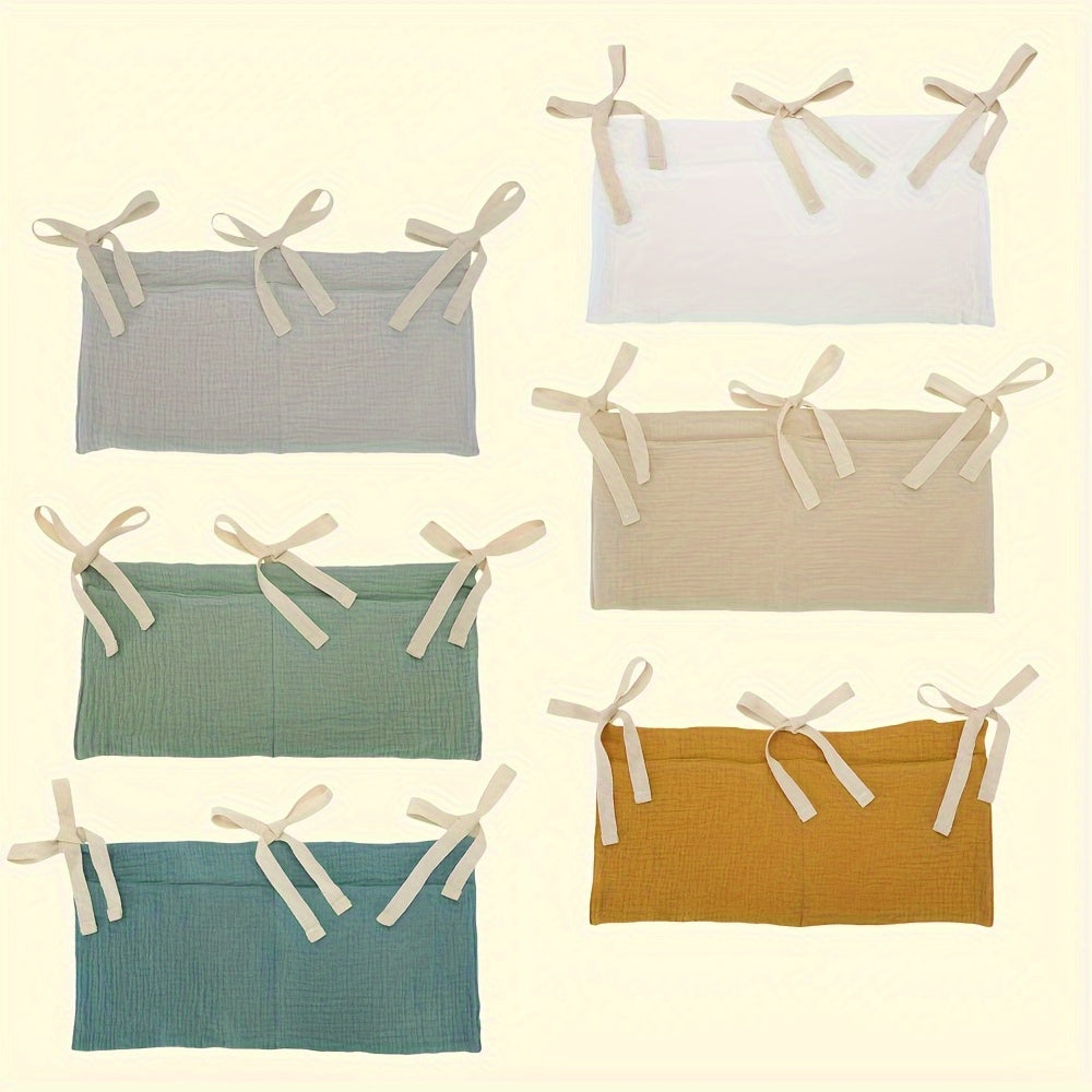Juego de 3 Bolsas Organizadoras Suaves en Colores Combinados, Almacenamiento Multiusos para Pañales y Toallitas con Correa Colgante para Fácil Transporte, Funda de Cama Ultra-Suave de Secado Rápido