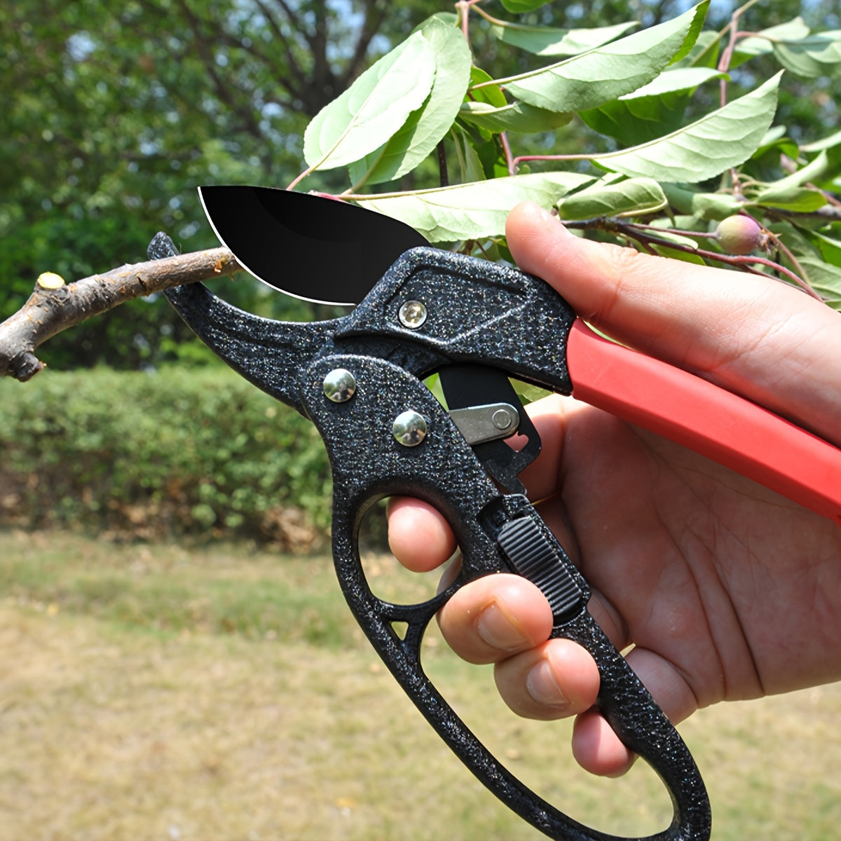 Las Tijeras de Poda Manuales Profesionales con 3 Mangos - Cortaúñas Ergonómicos para Jardín con Cuchillas de Acero al Carbono, Diseño Multifunción para Podar Árboles, Recoger Frutas y Arreglos Florales - Herramientas de Jardinería Resistentes para el Hog