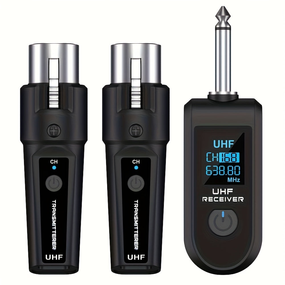 Transmisor y receptor de micrófono sin varillas, transmisión a larga distancia 2.4GHz, recargable por USB, construcción en resina, color , sistema de micrófonos inalámbricos, adaptador de micrófono recargable, compatible con mezcladores de audio, micrófo