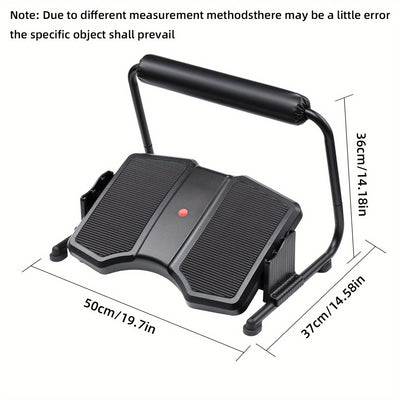 Taburete de pie ajustable para oficina, reposapiés ergonómico de 3 niveles bajo el escritorio, asistente de lugar de trabajo moderno, no eléctrico, material de plástico duradero, negro