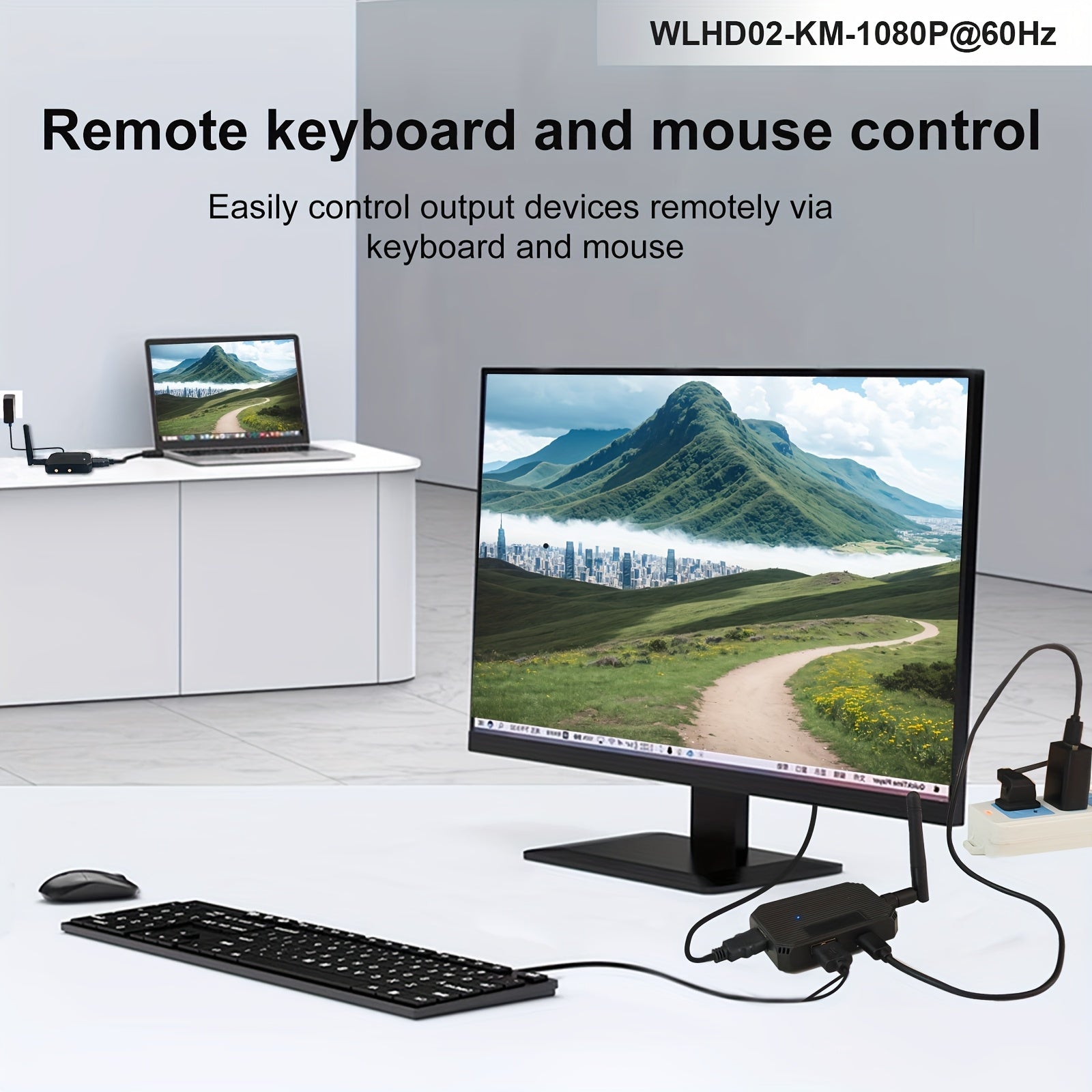 Kit de transmisión HD inalámbrico MTR2 - Extensor de HDTV 1080p con Touchback y control de ratón y teclado, proyección a 200 metros para portátiles/ordenadores a televisores/monitores/proyectores, compatible con PS5, Xbox, Switch, Steam Deck y dispositiv