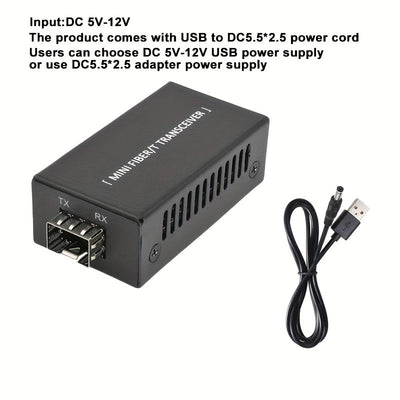 Transceptor de Fibra Mini SFP de 1.25G Gigabit, interfaz de fibra SFP de un gigabit, interfaz de red RJ45 de un gigabit, fuente de alimentación DC5V-12V, adecuado para transmisión y monitoreo de redes, convertidor fotoeléctrico de gigabit, los productos