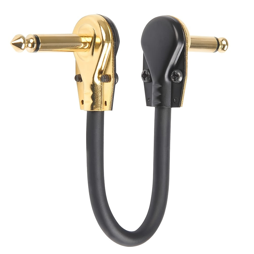 6pcs GOKKO Cables de Parche para Guitarra de 6 Pulgadas - Ultra Silenciosos y Flexibles, Conectores de Ángulo Recto Chapados en Oro, Cobre OFC Duradero, Impermeables y Resistentes a la Temperatura, Diseño de Bajo Perfil para Actuaciones En Vivo, Cable de