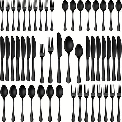 Juego de cubiertos de 30 piezas para 6 personas, juego de vajilla de acero inoxidable de alta gama, pulido a espejo, juego de vajilla duradero para el hogar, incluye tenedor, cuchillo y cuchara, apto para lavavajillas, regalo para el Día del Padre, Día d