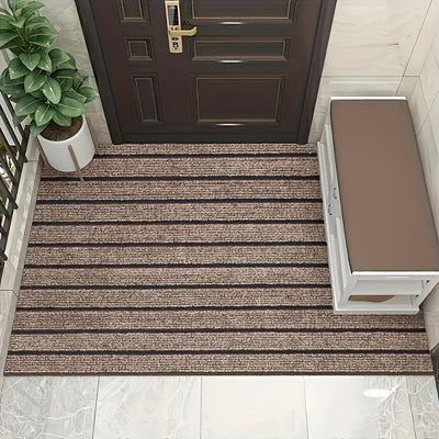Alfombra decorativa a rayas, antideslizante, ideal para entrada, dormitorio, cocina o baño, 1 unidad
