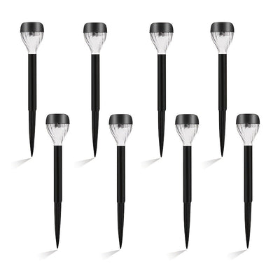 8/10/12pcs Luces de Palo Estilo Nuevo para Exteriores, Luz Cálida LED Proyector para Caminos con Superficie Pulida, Panel Solar y Batería de Níquel Desmontable, Iluminación para Jardines, Patios y Villas