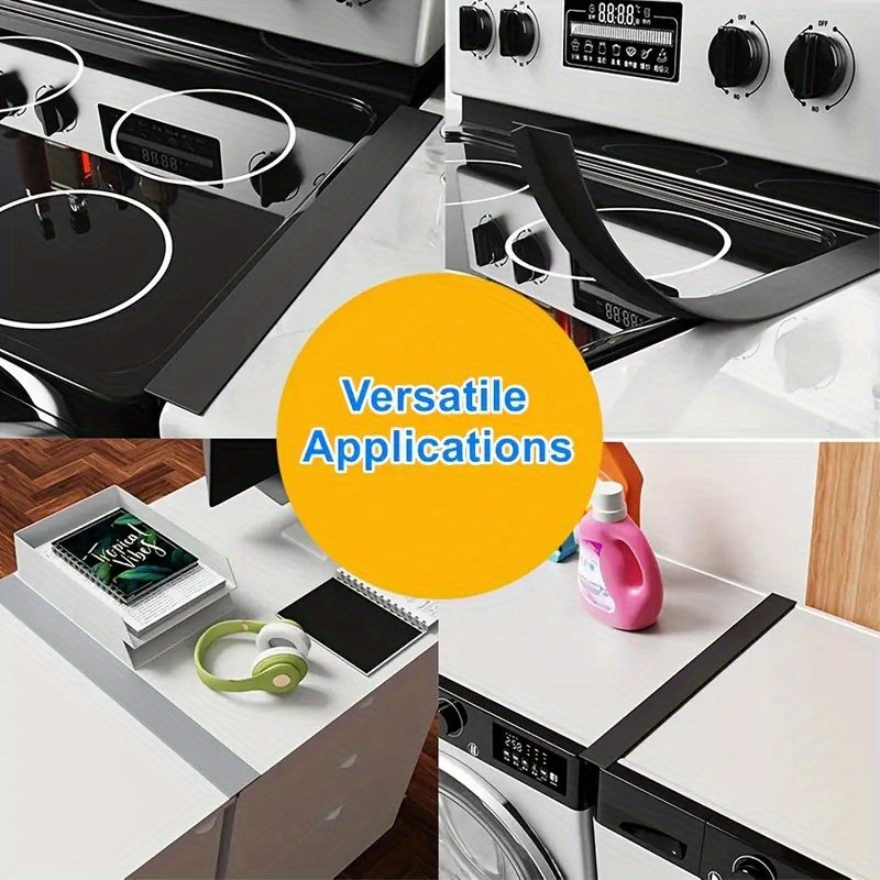 Juego de 2/4 Cubiertas para Espacios del Estufa de Silicona, Relleno para Encimeras de Cocina, Duradero, Fácil de Limpiar, Impermeable y Antigrasa, Ajuste Personalizable para Huecos de Hornos y Cocinas