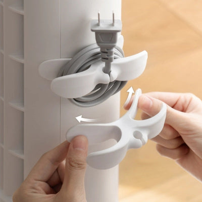 3 piezas de clips organizadores de cables de silicona para electrodomésticos de cocina - Soportes de gestión de cables adhesivos para freidor de aire, cafetera, licuadora - No se necesita batería, blanco y negro, soporte de cables para cocina, organizado