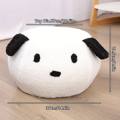 1pc Taburete Moderno para Cambiar Zapatos con Diseño de Cachorro de Dibujos Animados, Reposapiés de Madera sin Respaldo ni Brazos con Acabado Tapizado, Organizador Decorativo de Entrada para el Hogar y Dormitorio