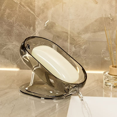 Jabonera elegante y liviana - Plástico duradero, forma ovalada, ideal para decoración de baño y accesorios, apta para ducha y bañera