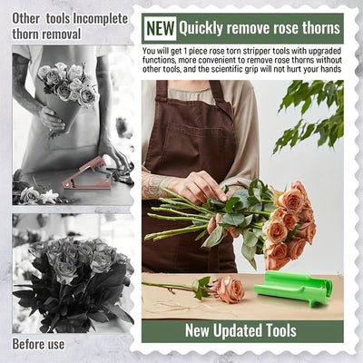 Herramienta para Eliminar Espinas de Rosas (2 piezas), Tijeras de Poda Duraderas para Jardinería, Arreglos Florales y Cuidado de Rosas