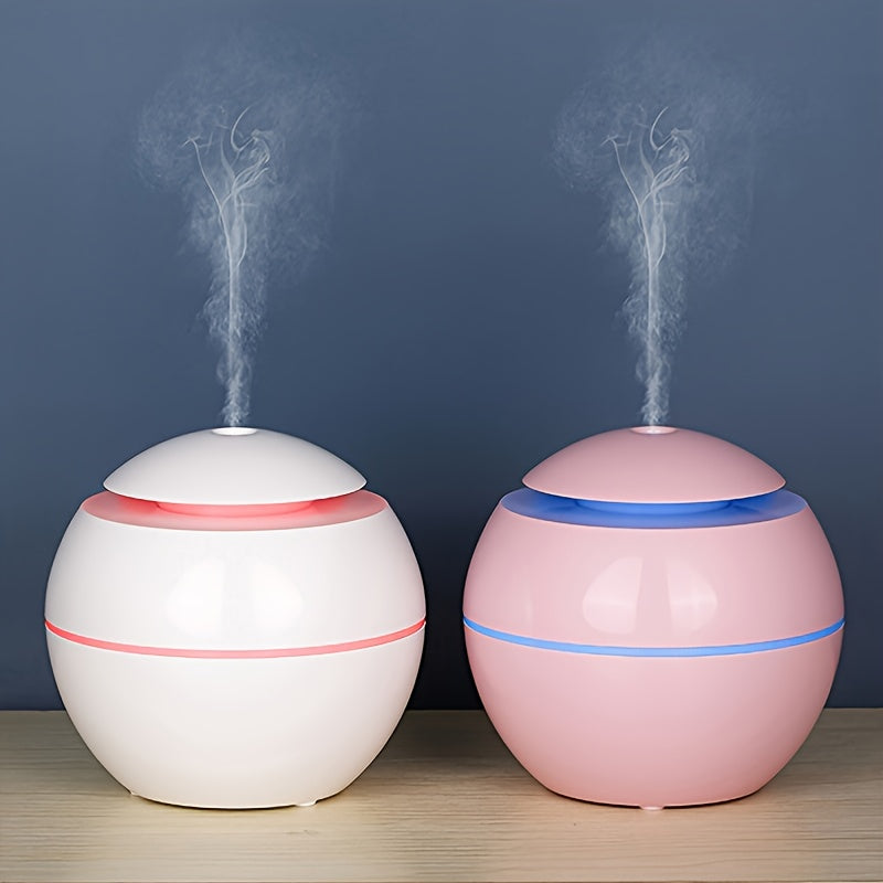 1pc YAIAWISU Humidificador de madera hueca LED, difusor de aceite esencial con luz nocturna de 7 colores, mini niebla fría automática apagada para oficina, hogar, dormitorio - Libre de alcohol