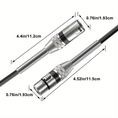 Cable de Micrófono XLR I-ZCLive de 3.05 metros - Aleación de Zinc Duradera con Cierres a Presión, Con Resorte para Conexión Segura, Ideal para Micrófonos, Preamplificadores y Sistemas de Altavoces
