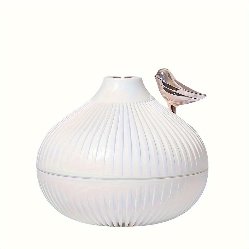 1pc Humidificador ultrasónico en forma de pájaro, capacidad de 300 ml, difusor de aroma silencioso, adecuado para el hogar y la oficina, alimentado por USB, material plástico para varios tipos de habitaciones, voltaje de funcionamiento ≤36 V
