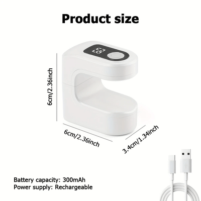 Mini Lámpara Portátil para Uñas con Pantalla Digital y Carga USB, Ideal para Gel de Endurecimiento en Hogar y Salón