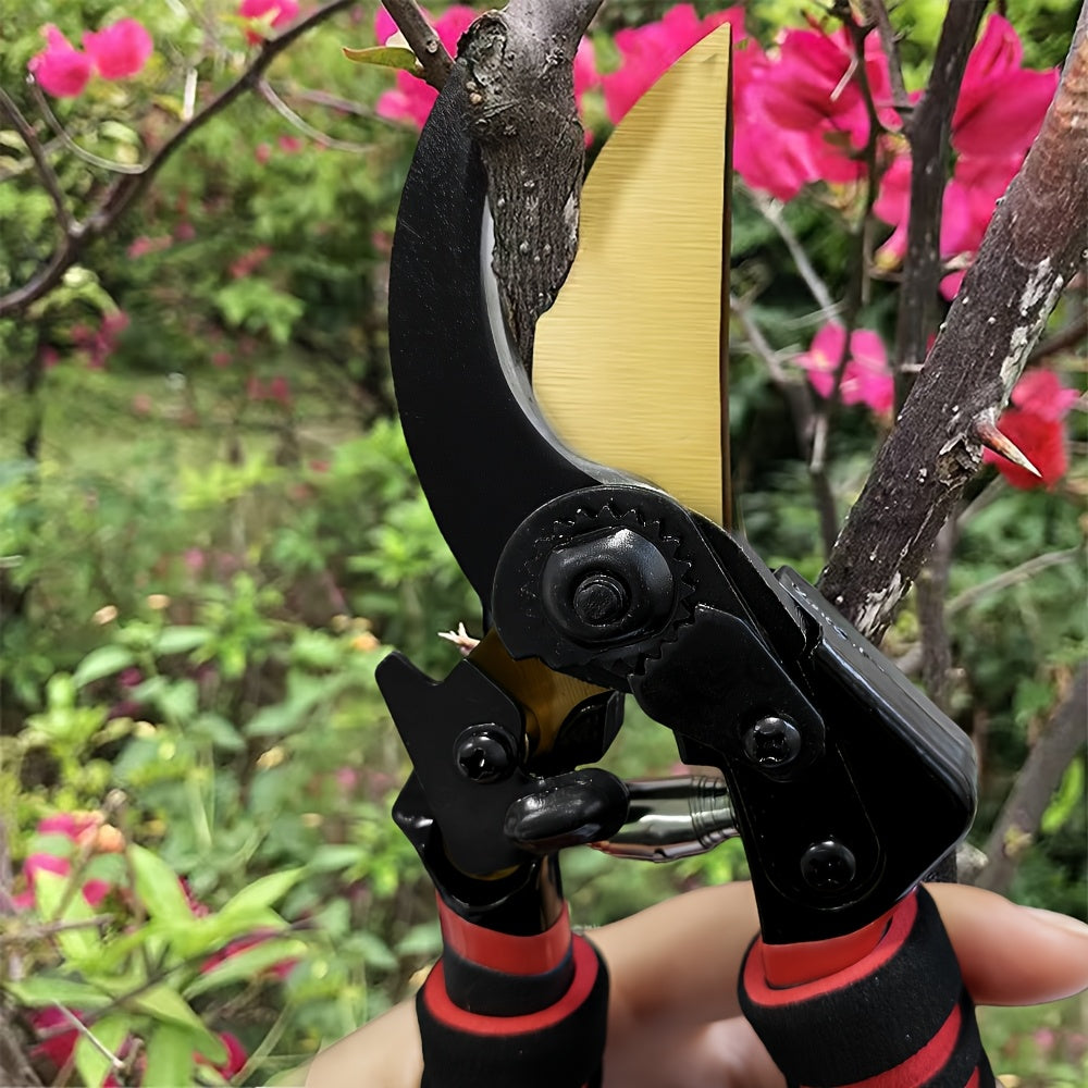 1pc Tijeras de Jardinería Manuales Resistentes - Herramienta Multifuncional Ultra Afilada con Mangos Ergonómicos Antideslizantes, Tijera Profesional para Plantas, Flores y Arbustos, Corte de Setos, Diseño Clásico, Acero de Alta Calidad, Prunador Manual p