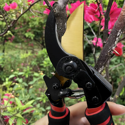 1pc Tijeras de Jardinería Manuales Resistentes - Herramienta Multifuncional Ultra Afilada con Mangos Ergonómicos Antideslizantes, Tijera Profesional para Plantas, Flores y Arbustos, Corte de Setos, Diseño Clásico, Acero de Alta Calidad, Prunador Manual p