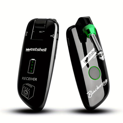 Sistema de guitarra inalámbrico WESTSHELL G5 - Digital, recargable, receptor/transmisor inalámbrico para guitarra y bajo sin interferencias, construcción metálica, negro, pedal de efectos de guitarra