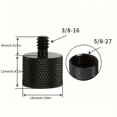 Conjunto de 8 Adaptadores de Tornillo para Micrófono de Aleación de Aluminio - Hembra de 5/8" a Macho de 3/8", Hembra de 3/8" a Macho de 5/8", Hembra de 5/8" a Macho de 1/4", Hembra de 1/4" a Macho de 5/8" - Conectores Roscados Duraderos para la Montaje