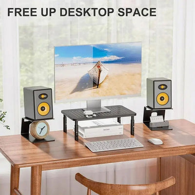 Soporte para monitor de estudio, soporte para altavoz de estantería 2 unidades, soporte estable para altavoz de escritorio, par para