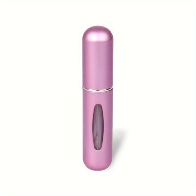 Un frasco de maquillaje portátil con una capacidad de 5 ml en la parte inferior, que se puede rellenar y reutilizar como un mini frasco de spray para perfume.
