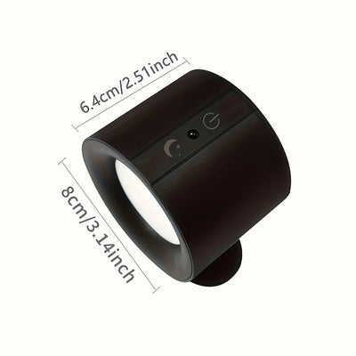 Lámpara de pared LED con control táctil moderno, carga USB, ajustes de temperatura de color 3, rotación de 360°, base magnética, control remoto para una fácil operación - Ideal para dormitorio, sala de estar y estudio, iluminación de estudio | Lámpara de