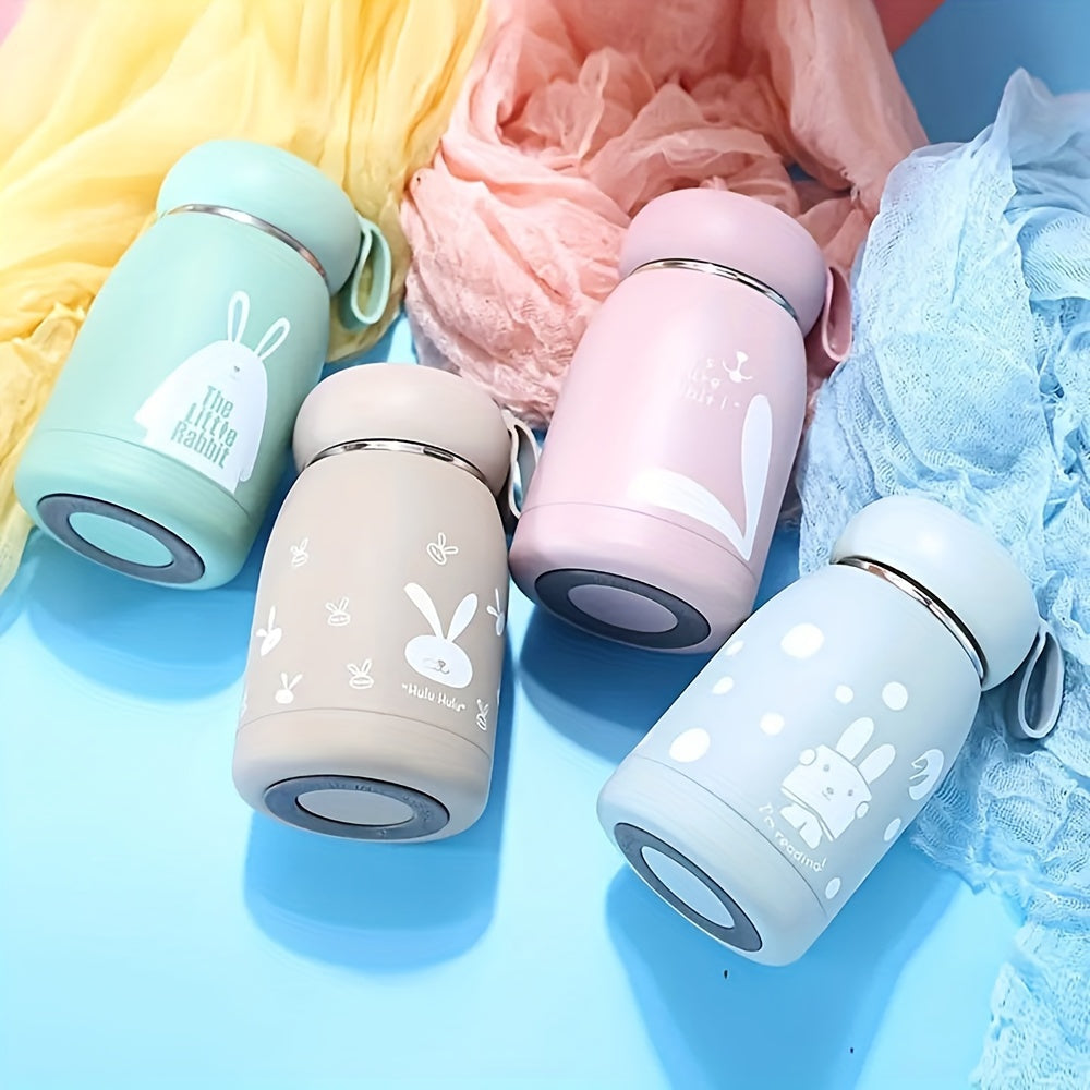 1 unidad, Termo de conejo, 320 ml/10.82 oz, botella térmica aislante, tazas térmicas kawaii para viaje, para bebidas frías y calientes, accesorio para verano e invierno, regalo