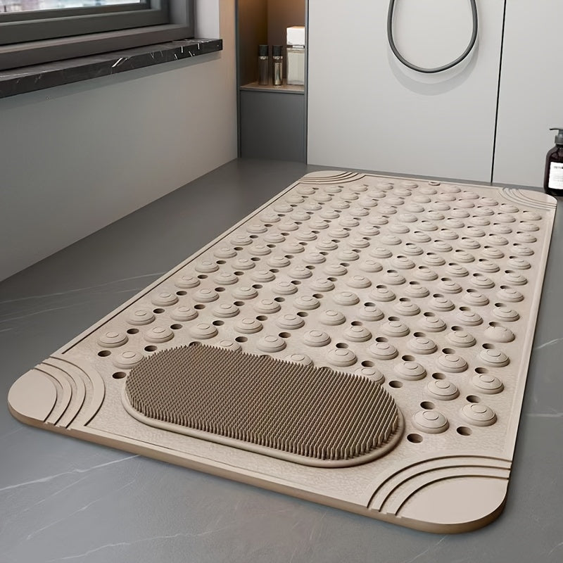 1 pieza de Alfombra Antideslizante para Baño, Tapete de Succión para Inodoro y Ducha en Casa, Almohadilla Masajeadora para Pies
