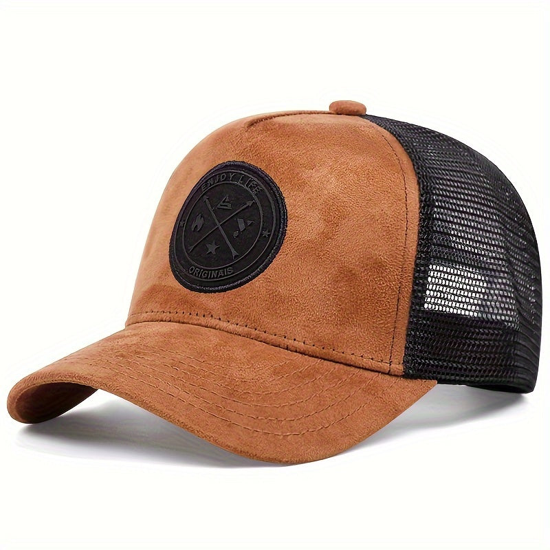 Gorra de Béisbol Deportiva para Hombres, Ajuste Transpirable - Gorra de Camionero Ajustable con Logo, Espalda de Malla, Disponible en Varios Colores