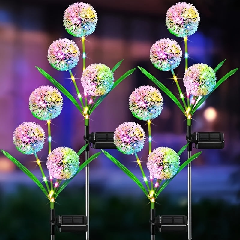 Luces de jardín LED de lechuga solar - Luces decorativas IP65 para exteriores con brillo colorido, ideales para Navidad, césped y plantas en macetas, decoraciones solares para exteriores, iluminación hortícola, exhibición de luces vibrantes, luces durade