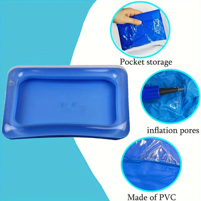 1/2 piezas, baño de pies inflable cuadrado, baño de pies portátil, escalera de entrada al estanque, kit de limpieza y pedicura para estanques.