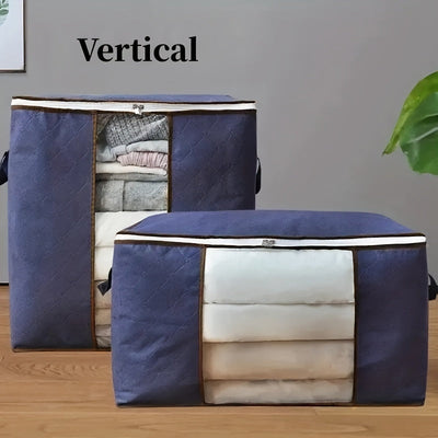 Organiza tu hogar con esta bolsa de almacenamiento de ropa de gran capacidad - ¡Asa reforzada, tela gruesa y cremallera resistente! Accesorios de dormitorio Almacenamiento debajo de la cama