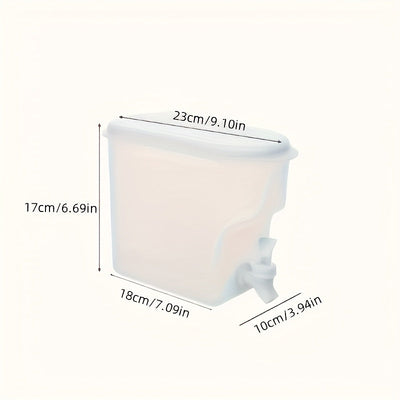 Botella de agua fría de refrigerador de gran capacidad con grifo - Cubo de bebidas resistente a altas temperaturas, adecuado para té helado, jugo y refresco, perfecto para cocina y bar, diseño impermeable, grifo fácil de verter, multiusos, regalo ideal p