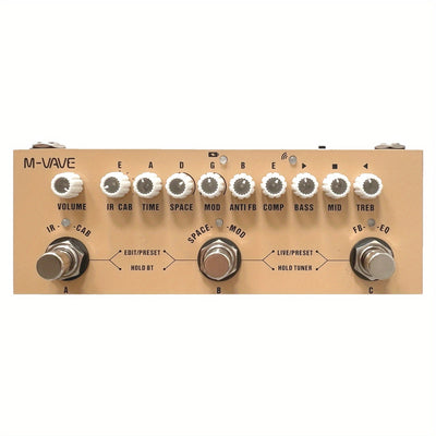 [Pedal de efectos CUBE AC] Pedal de efectos multifuncional portátil CUBE AC para guitarra acústica con reproducción inalámbrica, interfaz de audio para grabación en teléfono, regalo ideal para cumpleaños, Pascua, Día del Presidente, novios, novias y Eid