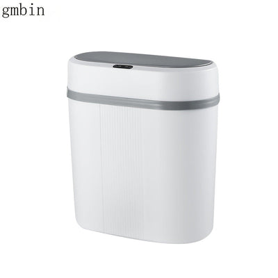 Bolsa de basura automática con tapa inalámbrica, duradera, alimentada por batería, a prueba de olores, ideal para el hogar, la cocina y el baño - Diseño moderno para interiores, bolsa de basura para baño