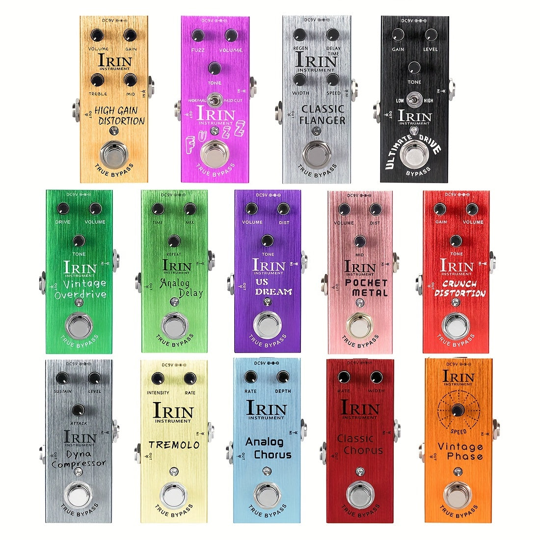 IRIN efectos de guitarra distorsión overdrive delay trémolo chorus y otros efectos profesionales de bloque único mini-efectos Eid Al-Adha Mubarak